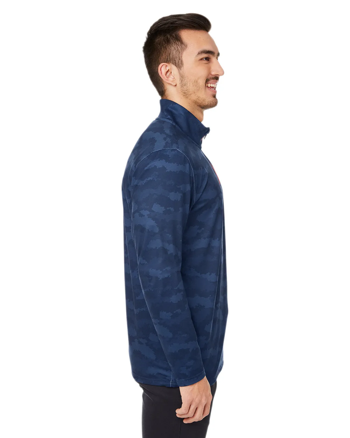 Custom Puma Men's Volition Flanked Quarter-Zip, Navy Blazer