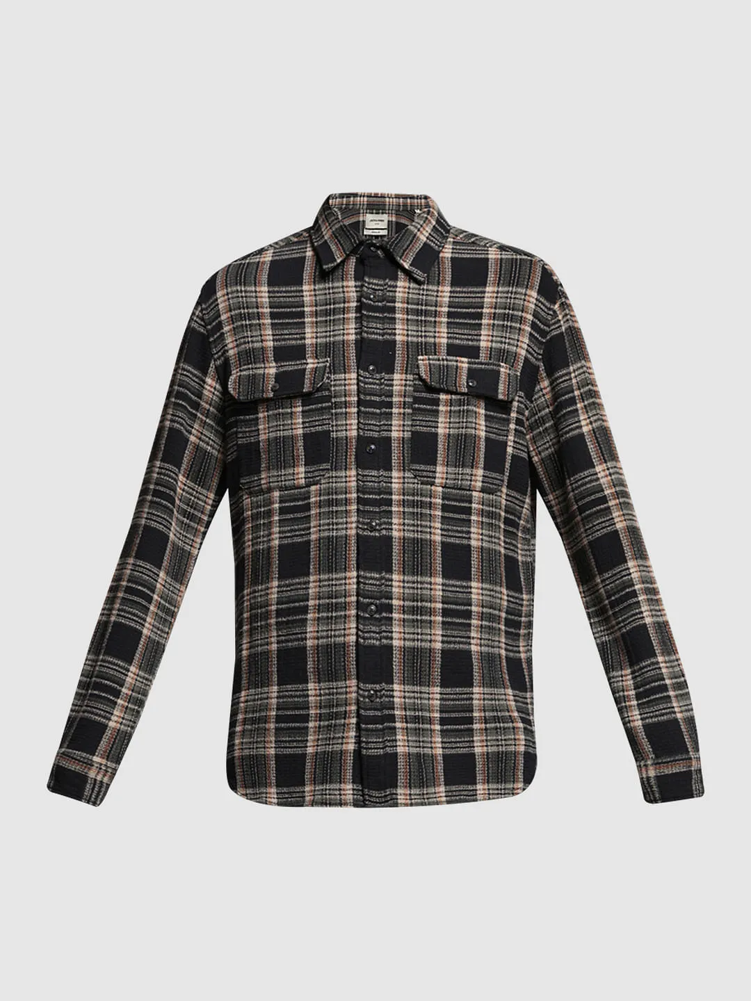 Dark Green Check Cotton Shirt