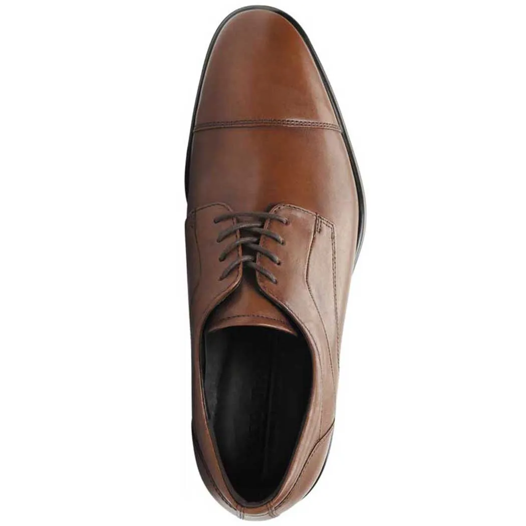 ECCO Citytray Cap Toe Tie Amber (Men's)