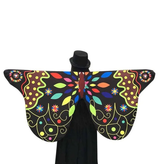 Fahsion Novelty Ladies Colorful Butterfly Print Scarves Soft Beautiful Scarf Women Shawl Pashmina Female 7 Colors 1216# SM6