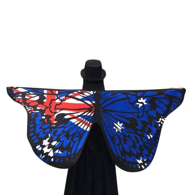 Fahsion Novelty Ladies Colorful Butterfly Print Scarves Soft Beautiful Scarf Women Shawl Pashmina Female 7 Colors 1216# SM6