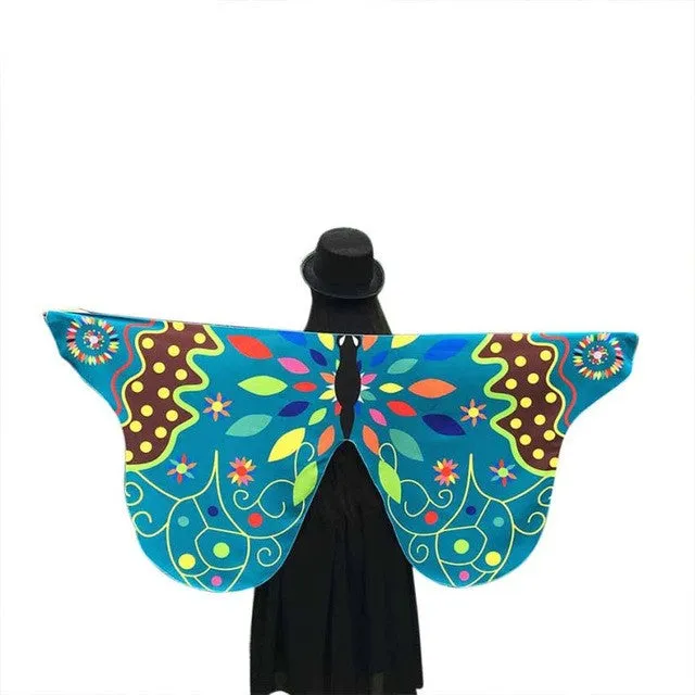 Fahsion Novelty Ladies Colorful Butterfly Print Scarves Soft Beautiful Scarf Women Shawl Pashmina Female 7 Colors 1216# SM6