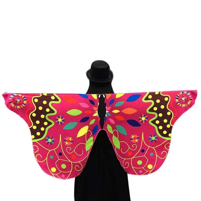 Fahsion Novelty Ladies Colorful Butterfly Print Scarves Soft Beautiful Scarf Women Shawl Pashmina Female 7 Colors 1216# SM6