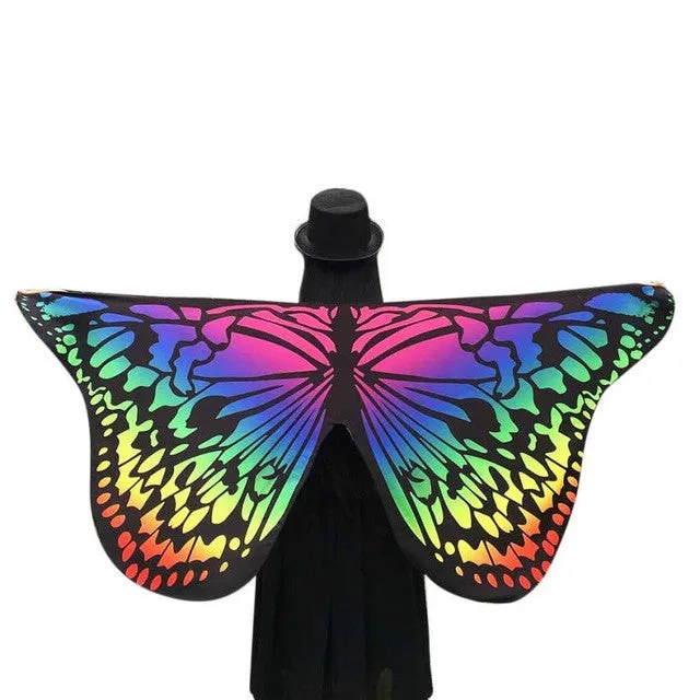 Fahsion Novelty Ladies Colorful Butterfly Print Scarves Soft Beautiful Scarf Women Shawl Pashmina Female 7 Colors 1216# SM6