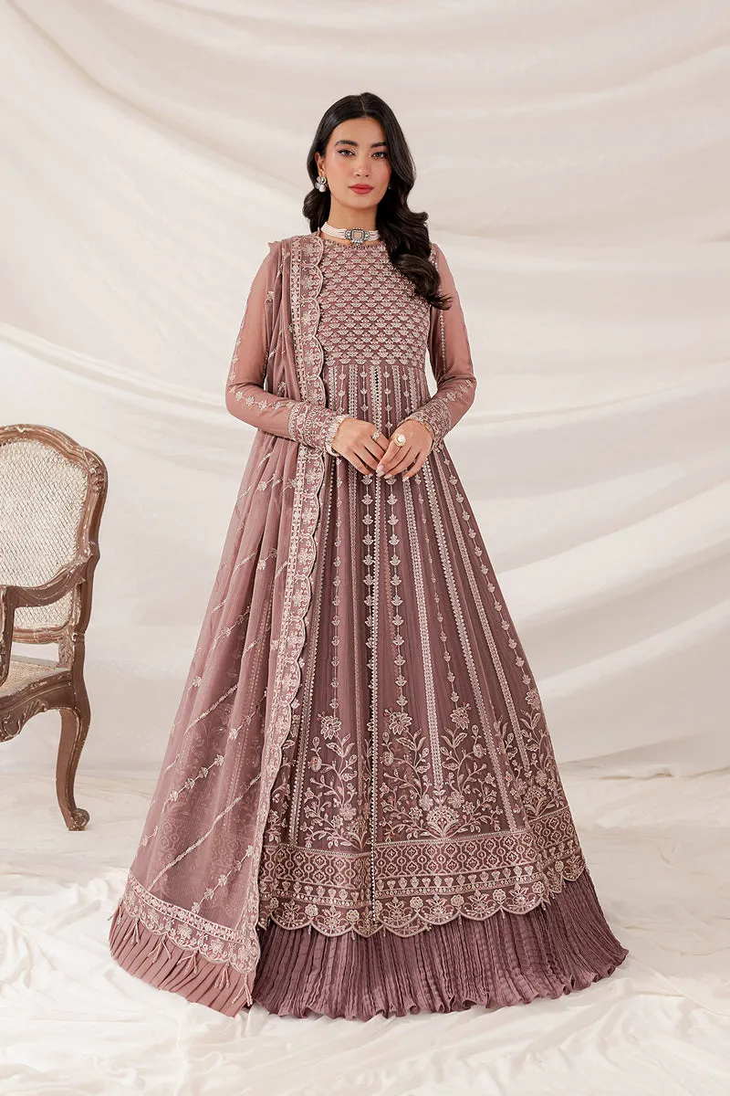 Farasha Lumiere Luxury Embroidered Chiffon Unstitched 3Pc Suit - Alicia