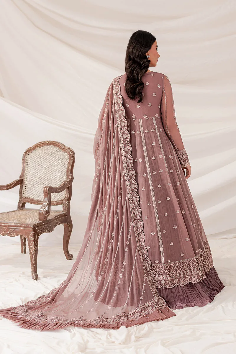 Farasha Lumiere Luxury Embroidered Chiffon Unstitched 3Pc Suit - Alicia