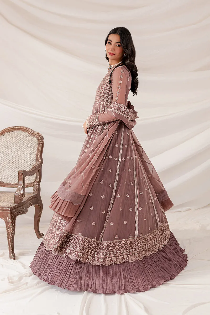 Farasha Lumiere Luxury Embroidered Chiffon Unstitched 3Pc Suit - Alicia