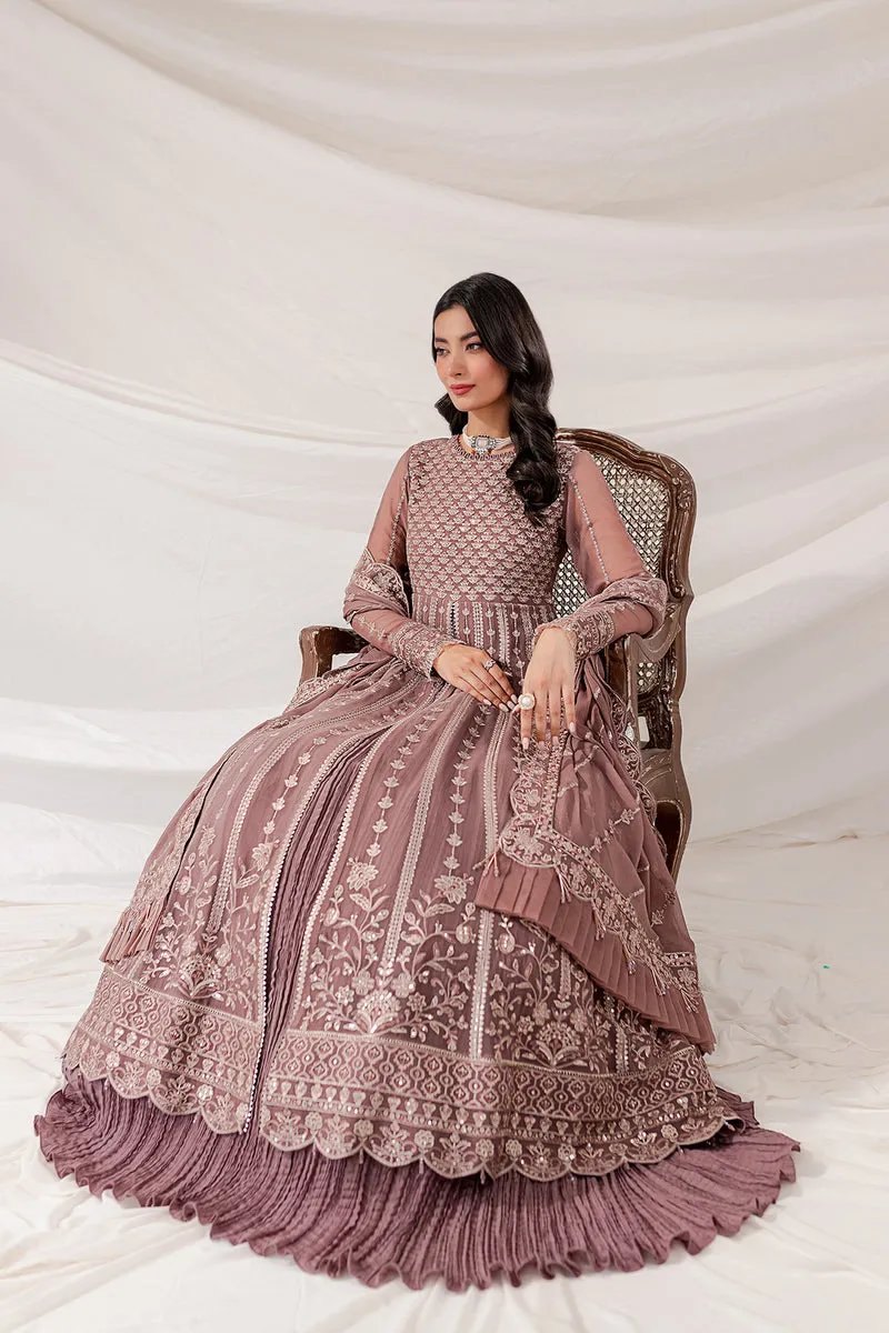 Farasha Lumiere Luxury Embroidered Chiffon Unstitched 3Pc Suit - Alicia