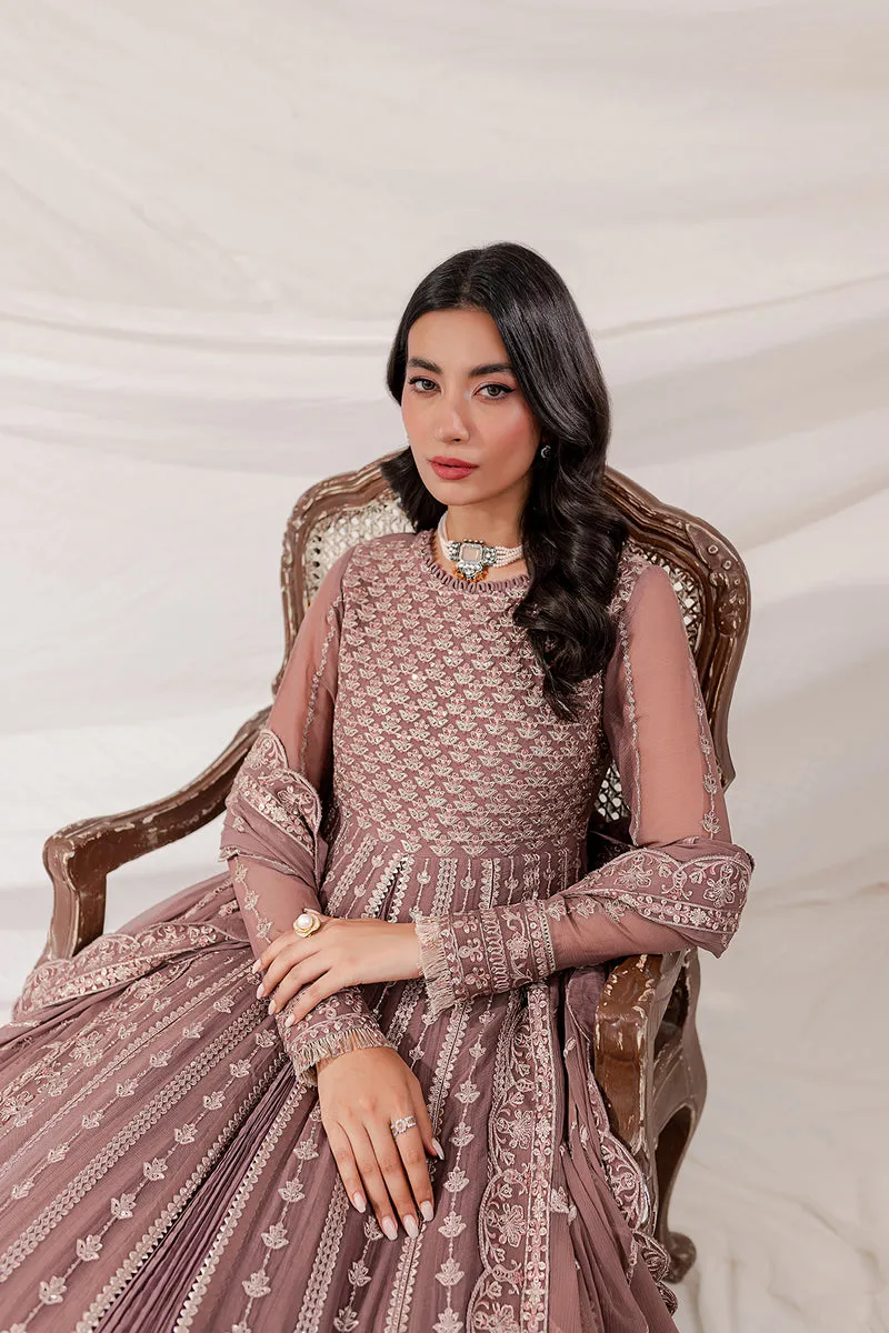 Farasha Lumiere Luxury Embroidered Chiffon Unstitched 3Pc Suit - Alicia