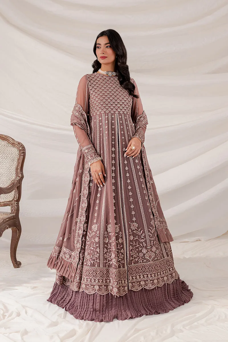 Farasha Lumiere Luxury Embroidered Chiffon Unstitched 3Pc Suit - Alicia