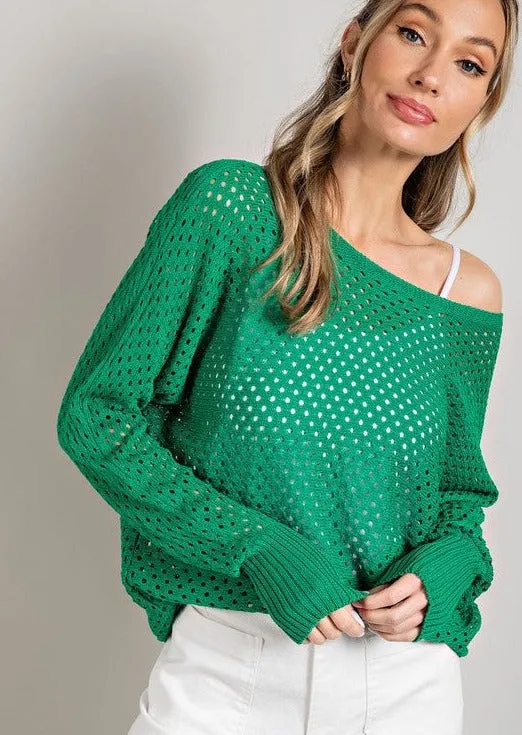 FINAL SALE - Oceanside Eyelet Knit Pullovers - 4 Colors!