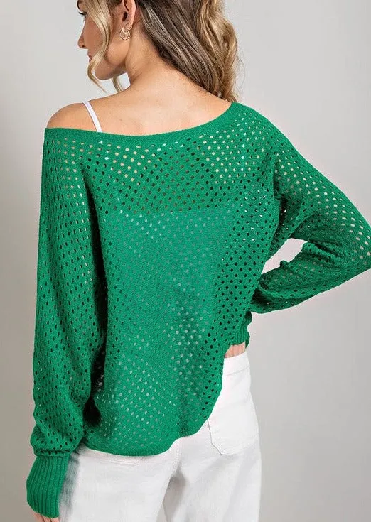 FINAL SALE - Oceanside Eyelet Knit Pullovers - 4 Colors!