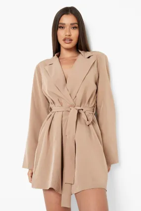 Flared Sleeve Oversized Blazer Dress