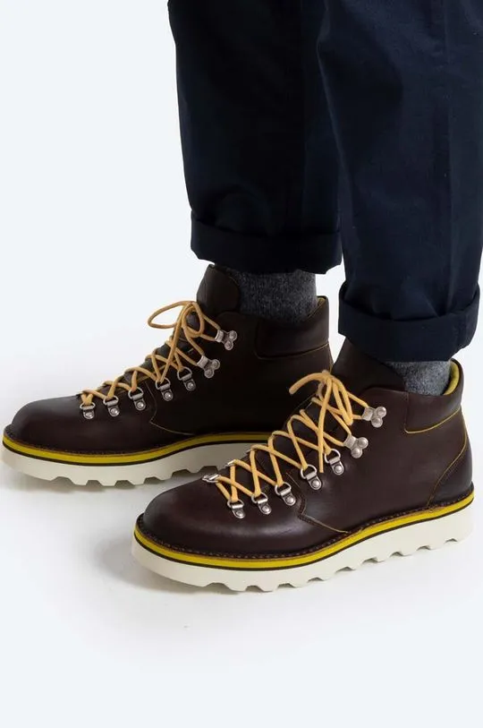 Fracap leather shoes SAM men's brown color