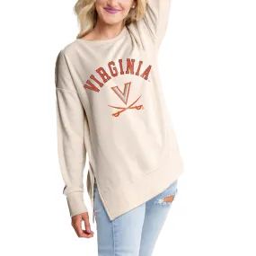 Gameday Couture Virginia Cavaliers Women's Cream Side Split Pullover Top