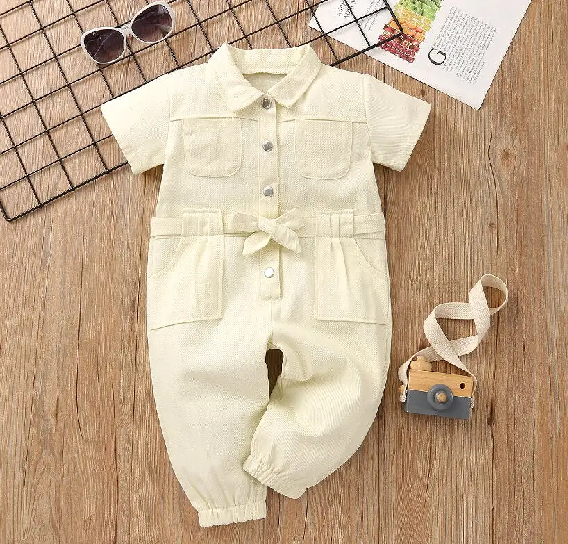 Girl Romper Jean  Overall