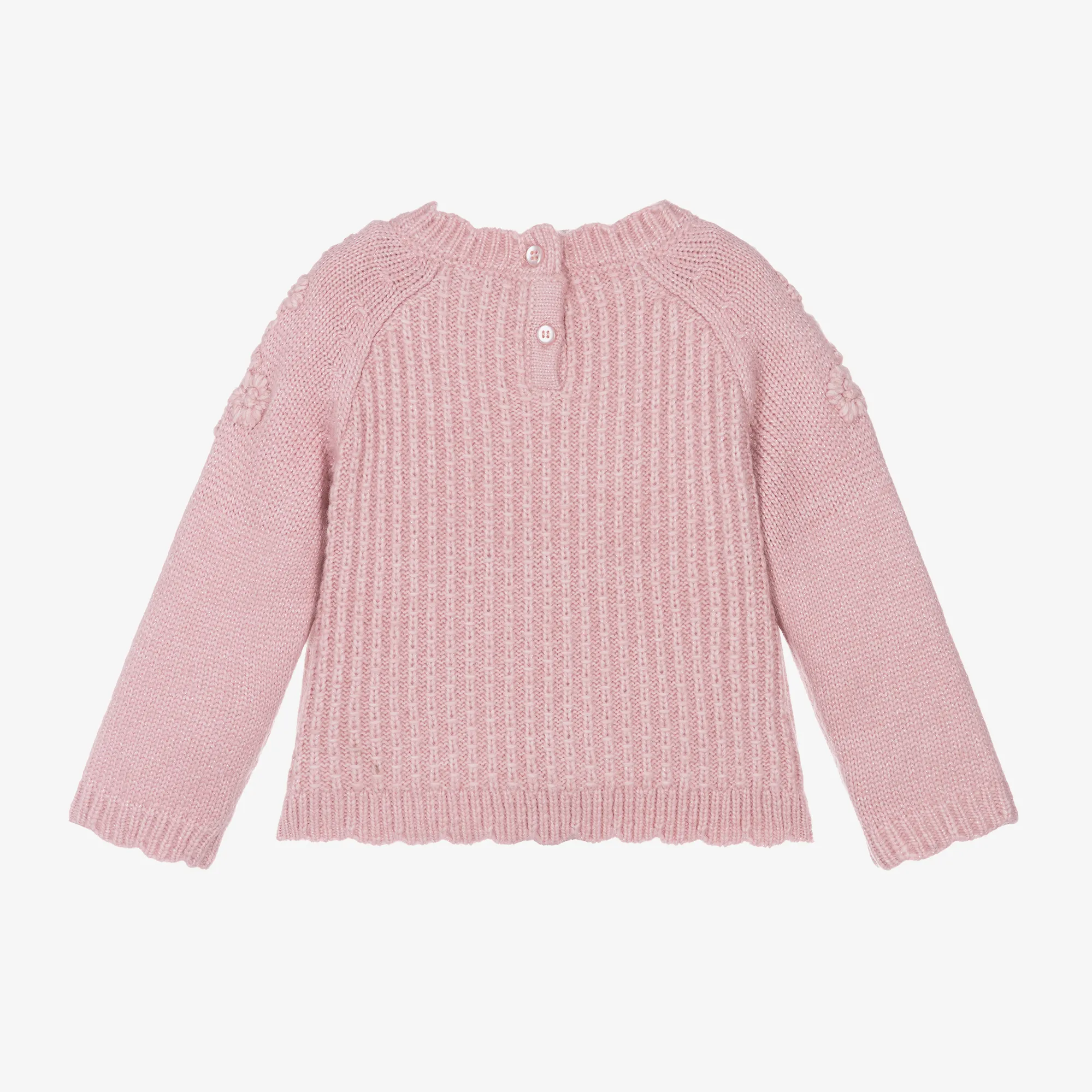 Girls Pink Knitted Sweater