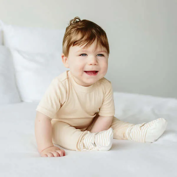 Goumi Viscose from Bamboo Organic Cotton Baby Pants, Dune