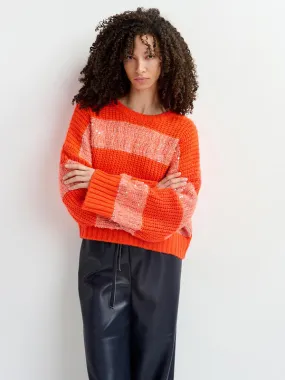 Group Knit Sweater - Orange