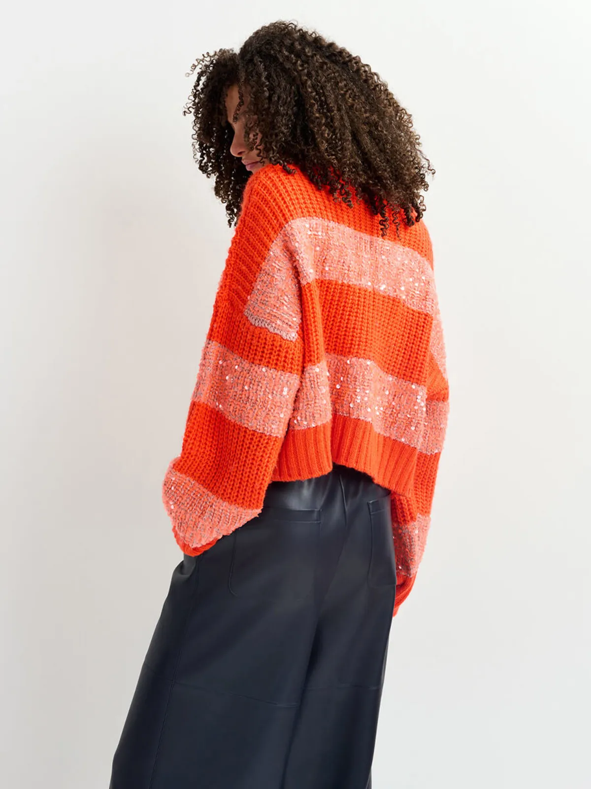 Group Knit Sweater - Orange