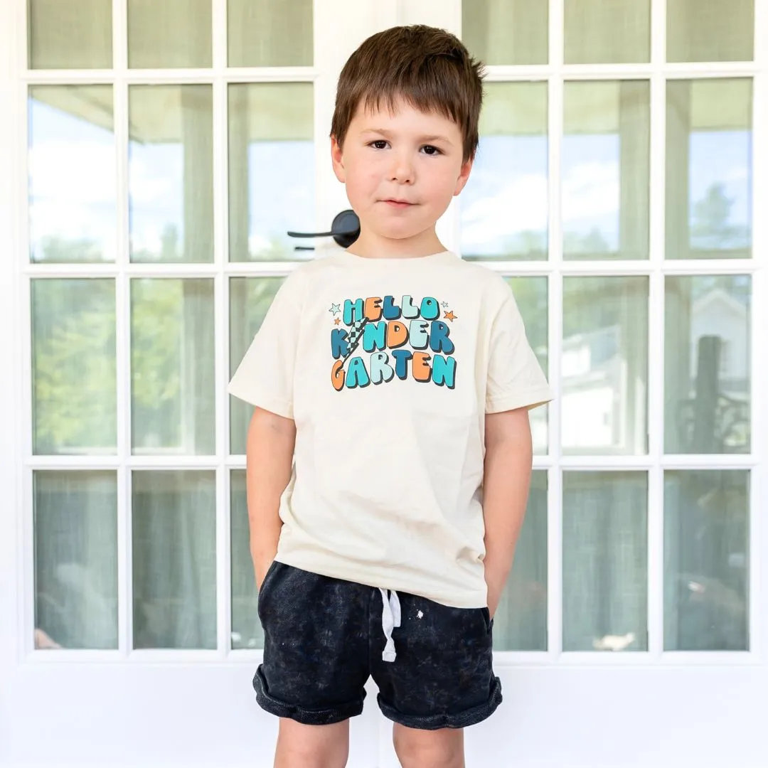 Hello Kindergarten Short Sleeve T-Shirt - Natural