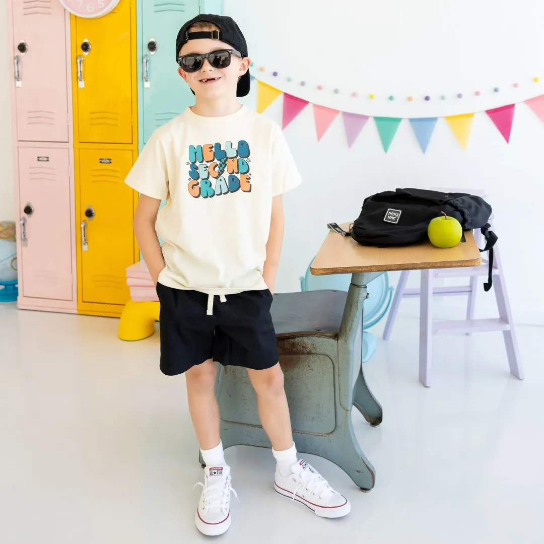 Hello Second Grade Short Sleeve T-Shirt - Natural