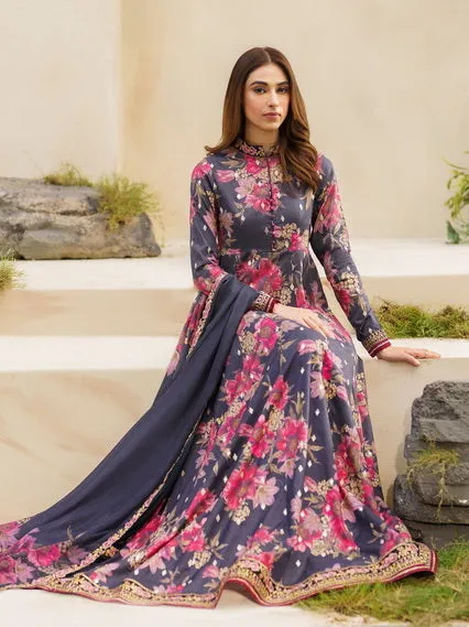 Iznik Festive Embroidered Lawn Unstitched 3Pc Suit SFL-12 Resplendence