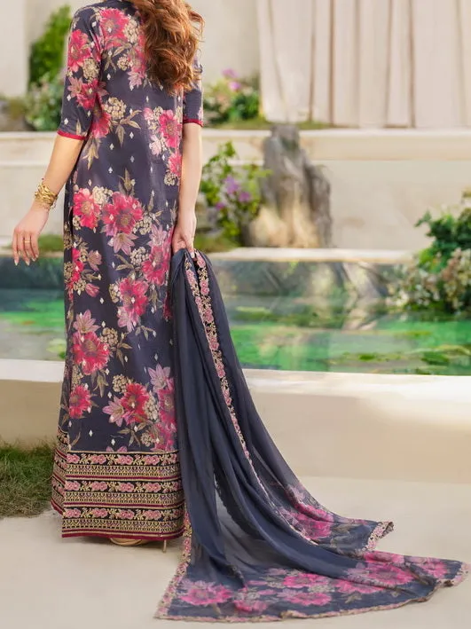 Iznik Festive Embroidered Lawn Unstitched 3Pc Suit SFL-12 Resplendence