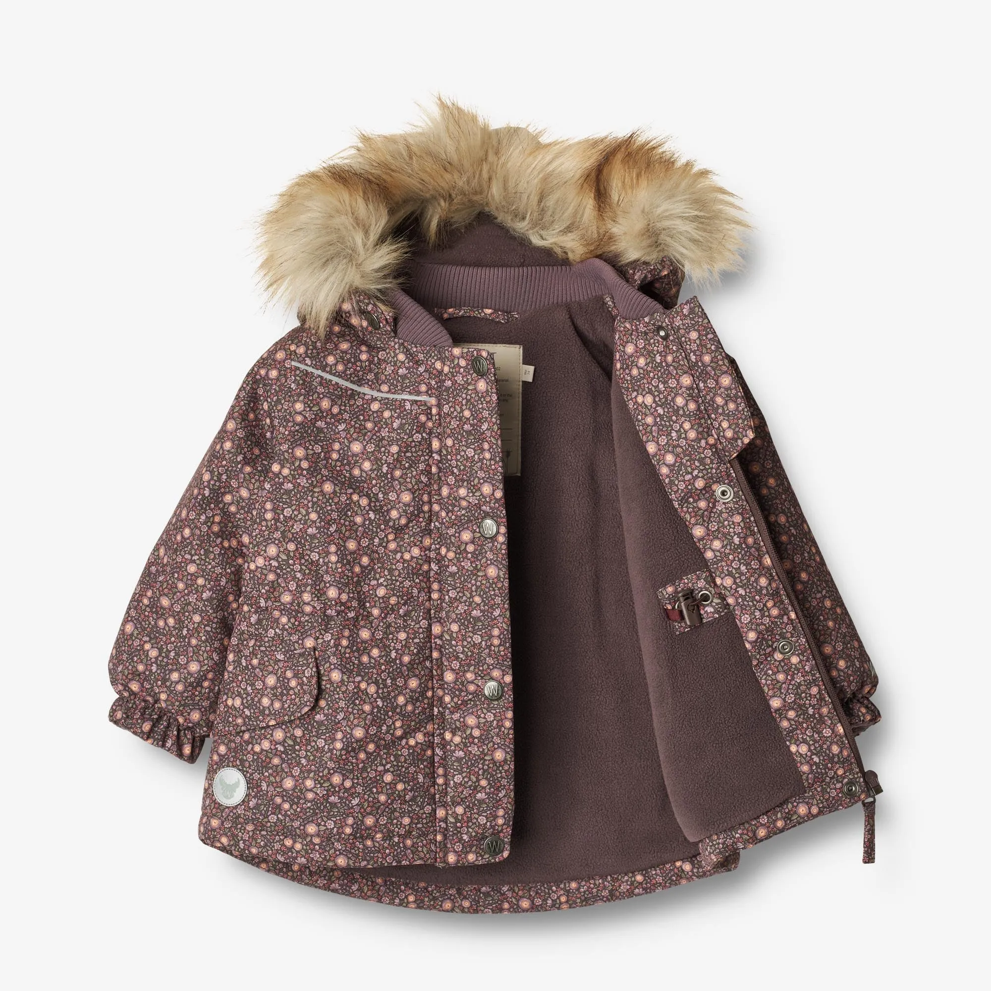 Jacket Mathilde Tech | Baby - eggplant buttercups