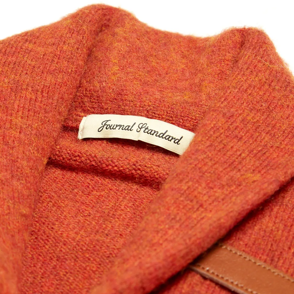 Journal Standard Shetland Wool Shawl Collar CardiganOrange