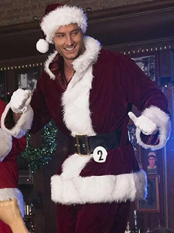 Justin Hartley A Bad Moms Christmas Red Jacket - New American Jackets