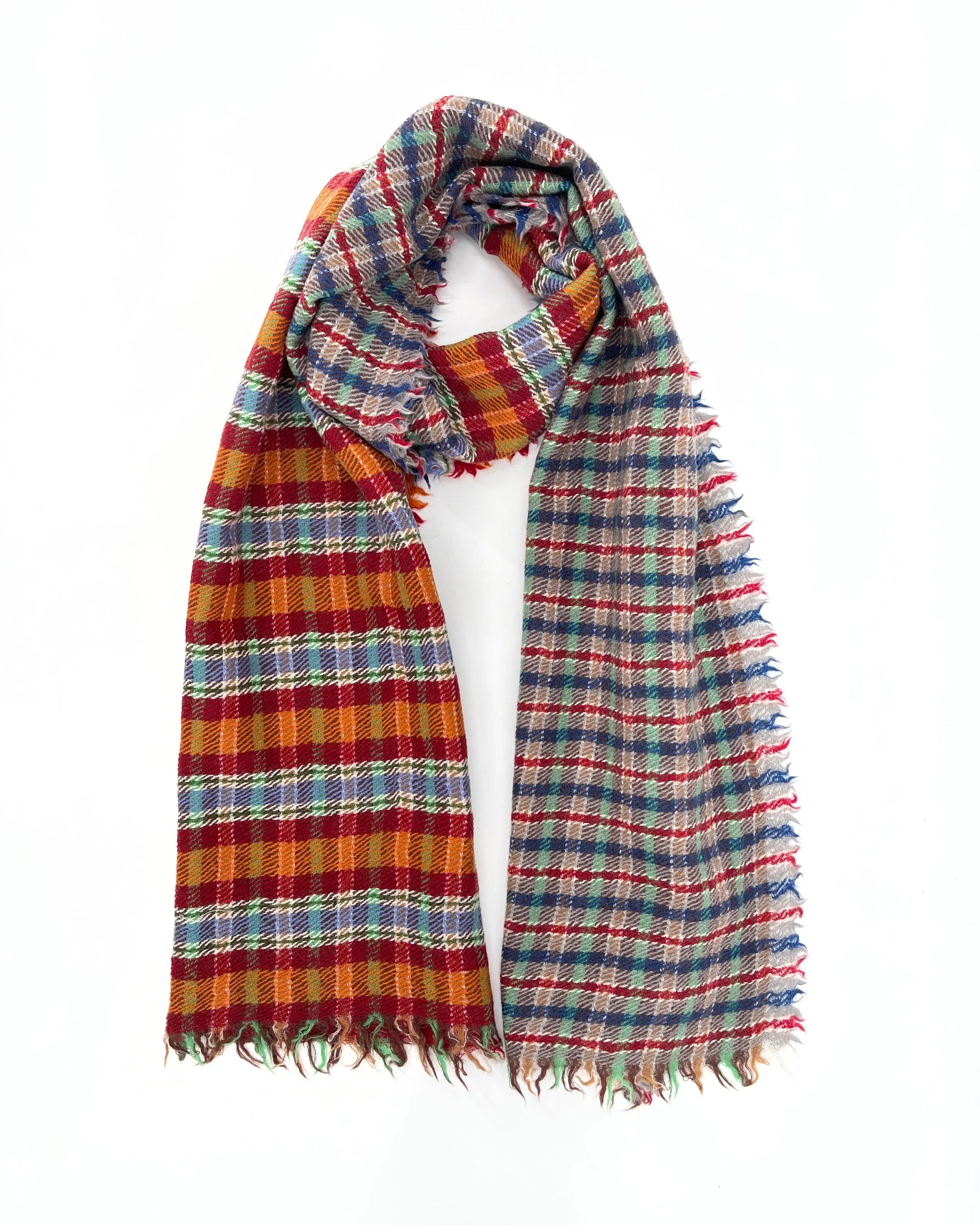 Large Pattern Check Scarf