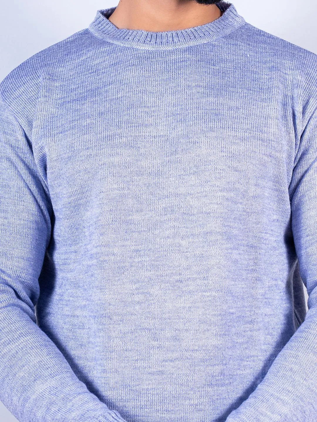 Lavender Color Crew Neck Men's Sweater