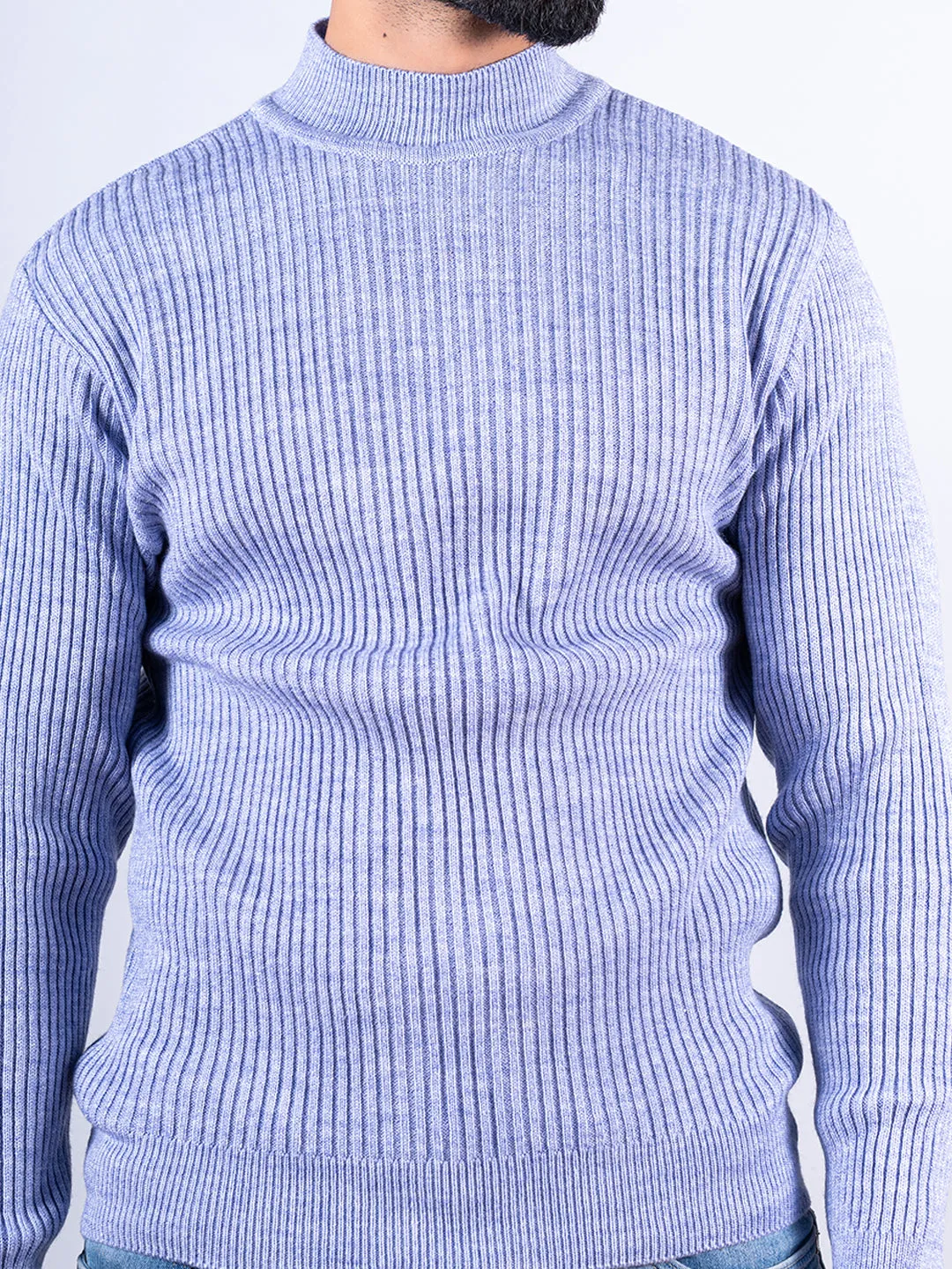 Lavender Color Turtle Neck Men's Sweater