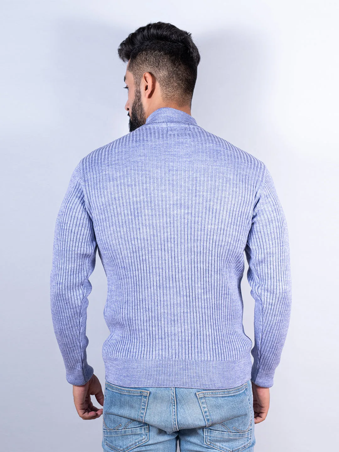 Lavender Color Turtle Neck Men's Sweater