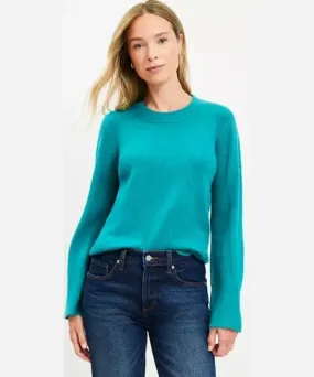 Loft Petite Ribtrim Flare Sleeve Sweater