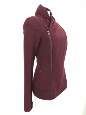 LULULEMON Burgundy Side Zipper Size 6  (S) Activewear Jacket