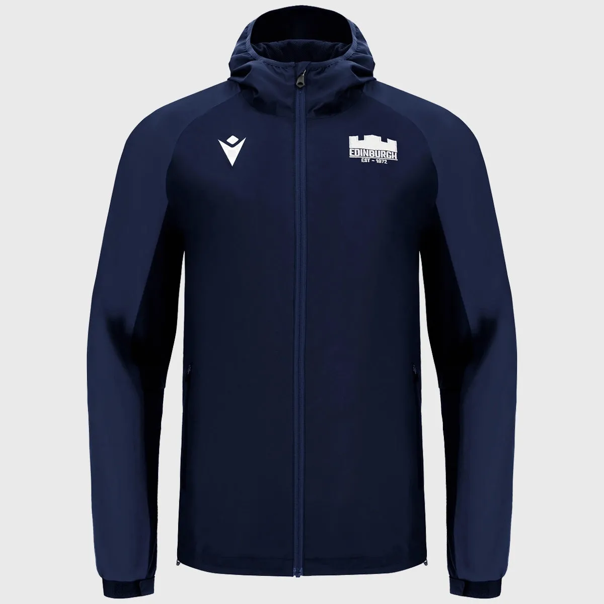 Macron Edinburgh Rugby Waterproof Jacket Navy