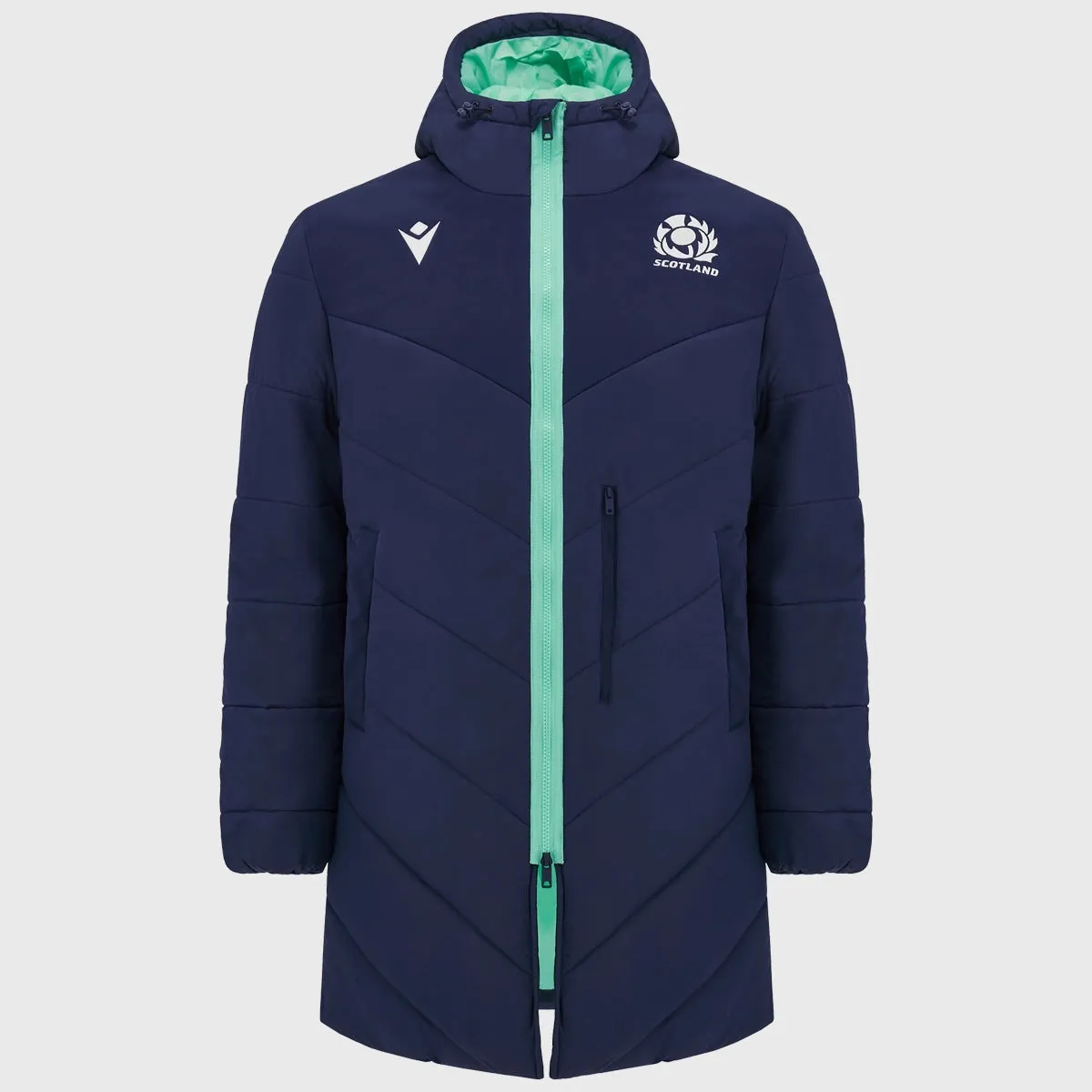 Macron Scotland Rugby Padded Jacket Navy