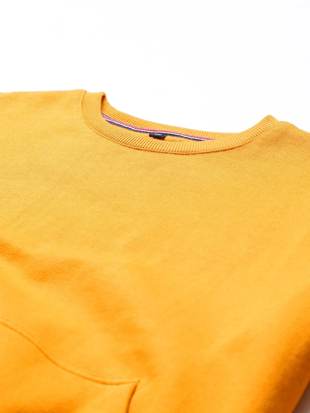 Men Mustard Comfort Fit Sweater