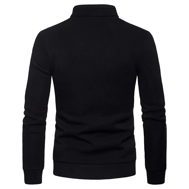 Men's Casual Stand Collar Multi Pocket Zipper Versatile Baseball Sweatshirt