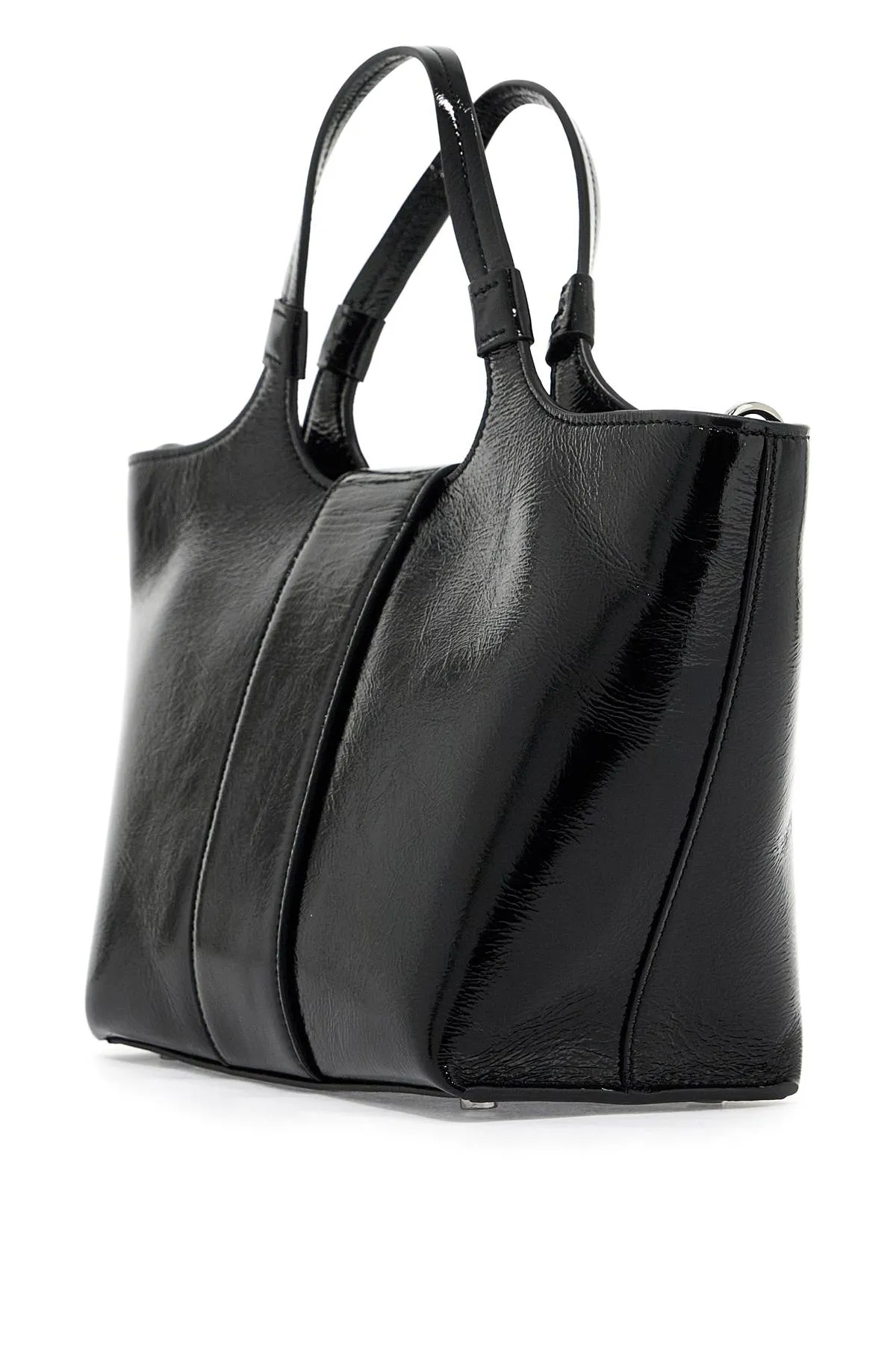 mini viv' chock tote bag in patent RBWAOGA0100TM6 NERO