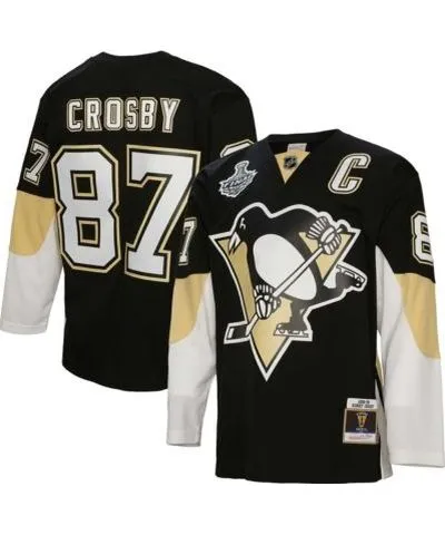 Mitchell & Ness Men's NHL Sidney Crosby Pittsburgh Penguins Big & Tall 2008 Captain Patch Line Player Jersey