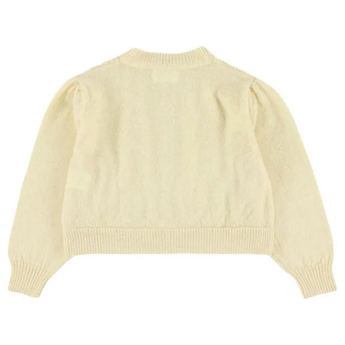 Morley Child Girl Tibet Cardigan Vanilla Yellow