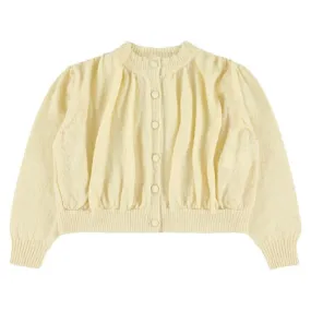 Morley Child Girl Tibet Cardigan Vanilla Yellow