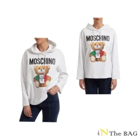 Moschino  |Plain Cotton Logo Hoodies & Sweatshirts