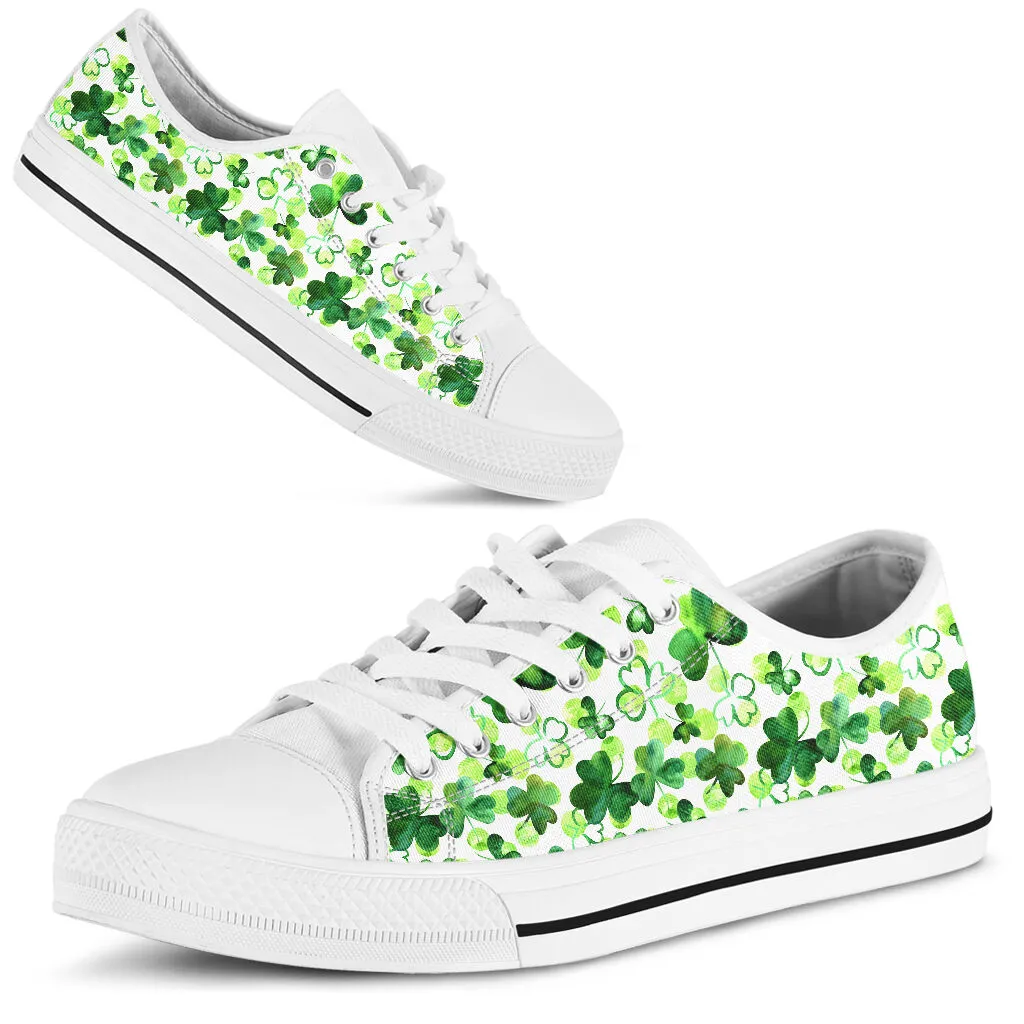 Music Shamrocks Patterns Irish St Patrick’s Day Converse Sneakers Low Top Shoes