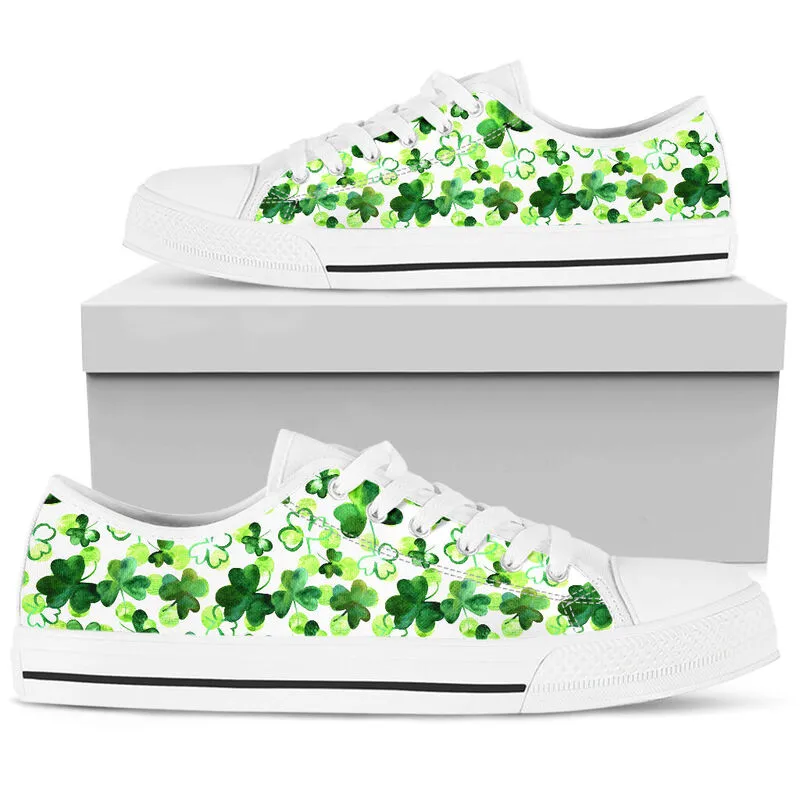 Music Shamrocks Patterns Irish St Patrick’s Day Converse Sneakers Low Top Shoes