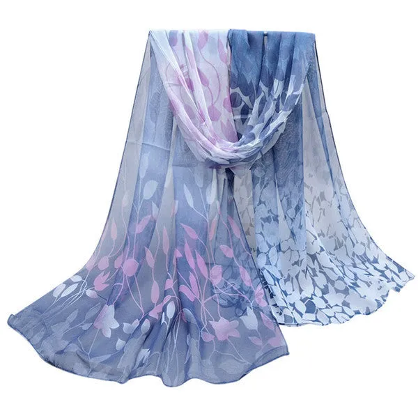 New Long Women Printed Soft Silk Chiffon Shawl Wrap Wraps Scarf   Scarves Pashmina Gift SM6