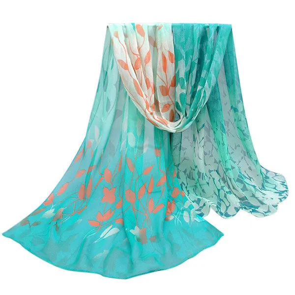 New Long Women Printed Soft Silk Chiffon Shawl Wrap Wraps Scarf   Scarves Pashmina Gift SM6